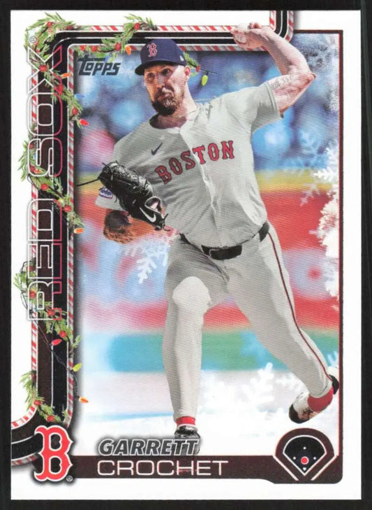 2025 Topps Holiday #H22 Garrett Crochet NM-MT Boston Red Sox Baseball Card - Baseball Card Single