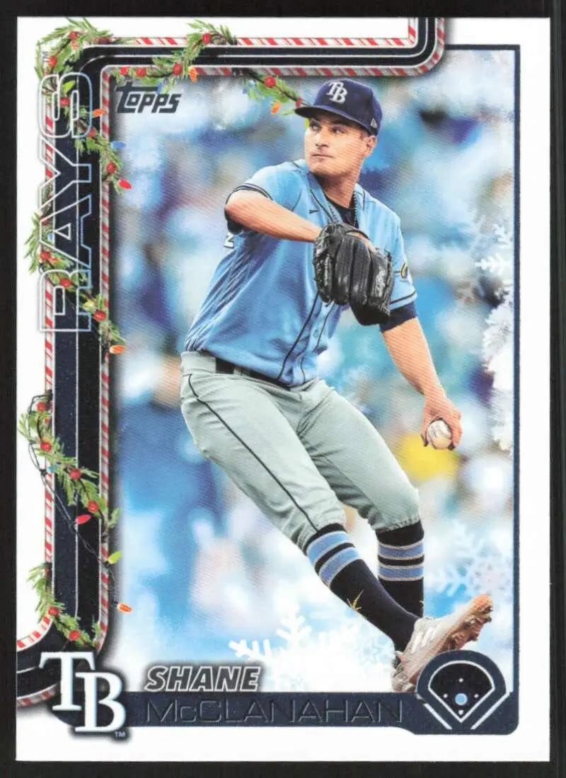 2025 Topps Holiday #H28 Shane McClanahan NM-MT Tampa Bay Rays Baseball Card - Baseball Card Single