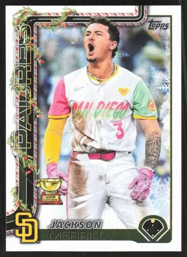 2025 Topps Holiday #H30 Jackson Merrill NM-MT Padres ID:79845 - Baseball Card Single