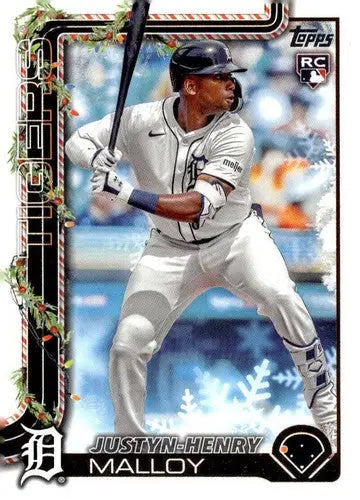 2025 Topps Holiday #H31 Justyn-Henry Malloy NM-MT RC Rookie Tigers ID:79846 - Baseball Card Single