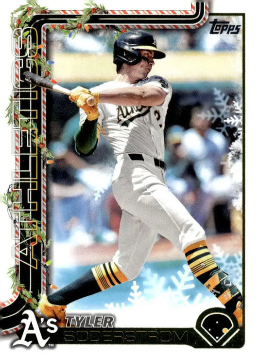 2025 Topps Holiday #H32 Tyler Soderstrom NM-MT Athletics Baseball Card - Baseball Card Single