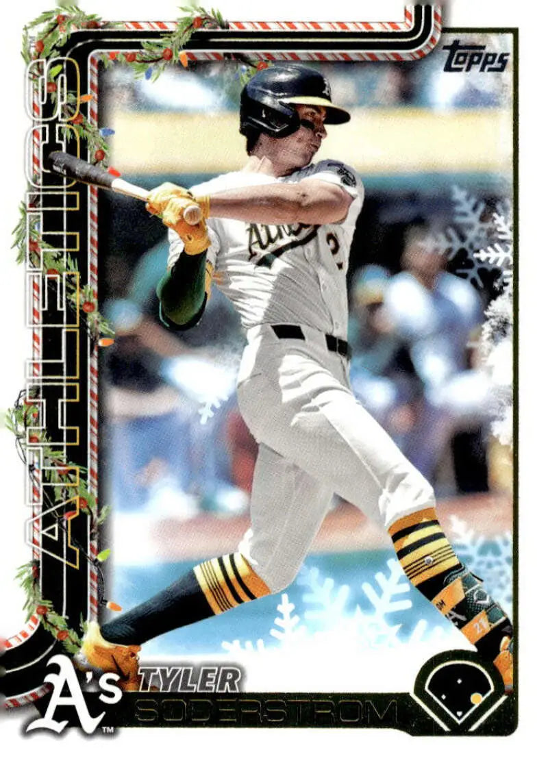 2025 Topps Holiday #H32 Tyler Soderstrom NM-MT Athletics Baseball Card - Baseball Card Single