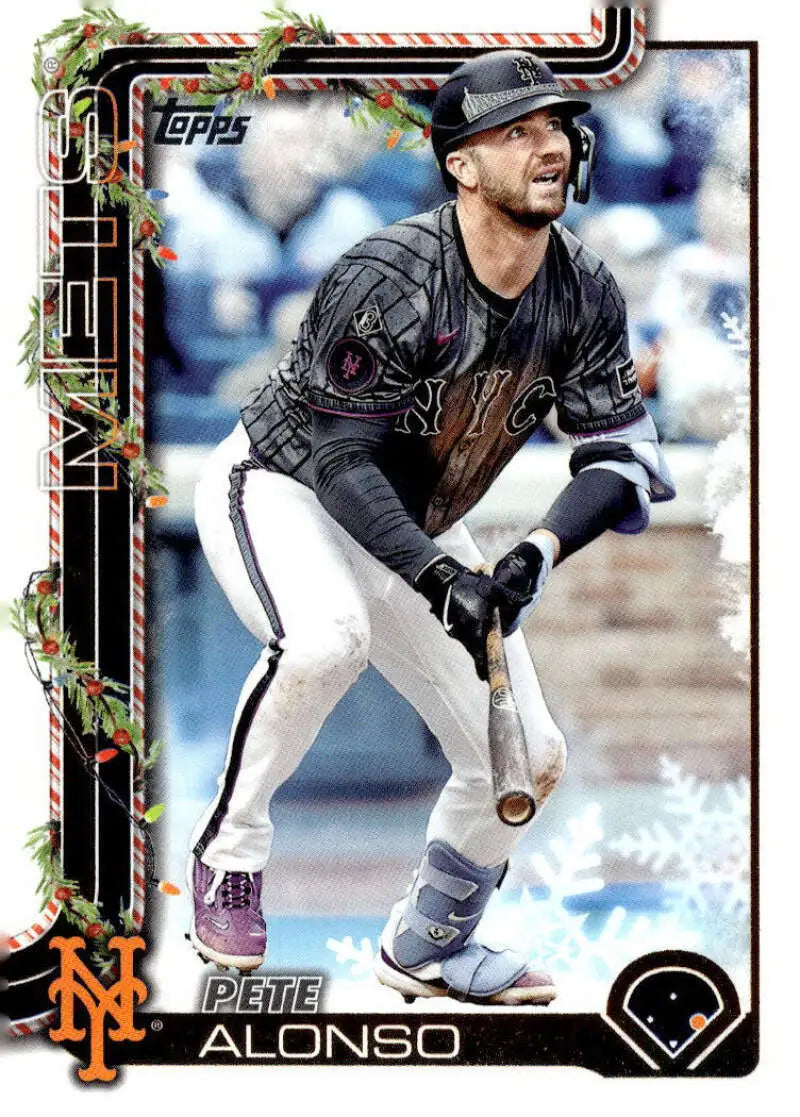2025 Topps Holiday #H34 Pete Alonso NM-MT New York Mets Baseball Card - Baseball Card Single