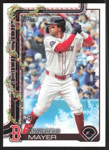 2025 Topps Holiday #H35 Marcelo Mayer NM-MT RC Rookie Red Sox ID:80559 - Baseball Card Single