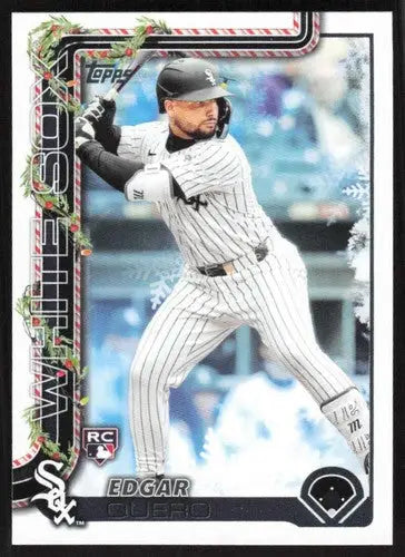 2025 Topps Holiday #H37 Edgar Quero NM-MT RC Rookie White Sox ID:80560 - Baseball Card Single