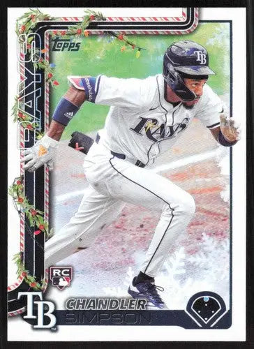 2025 Topps Holiday #H38 Chandler Simpson NM-MT RC Rookie Rays ID:79851 - Baseball Card Single