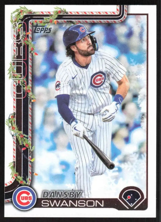 2025 Topps Holiday #H39 Dansby Swanson NM-MT Chicago Cubs Baseball Card - Baseball Card Single