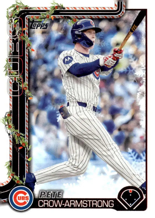 2025 Topps Holiday #H41 Pete Crow-Armstrong NM-MT Chicago Cubs Baseball Card - Baseball Card Single