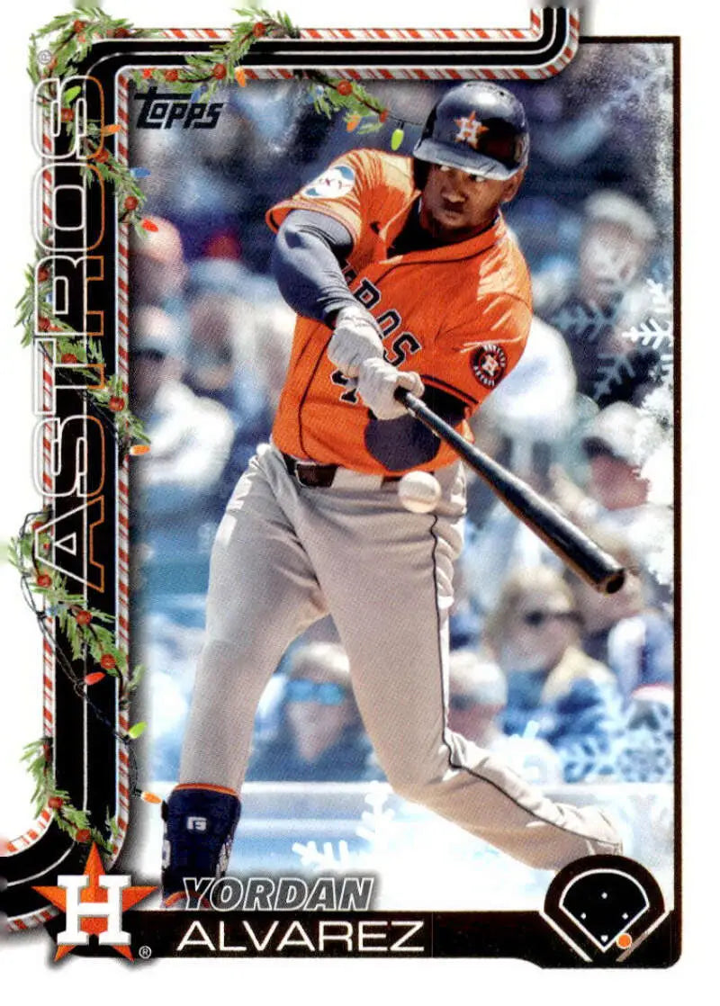 2025 Topps Holiday #H44 Yordan Alvarez NM-MT Houston Astros Baseball Card - Baseball Card Single