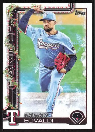2025 Topps Holiday #H47 Nathan Eovaldi NM-MT Rangers ID:79860 - Baseball Card Single