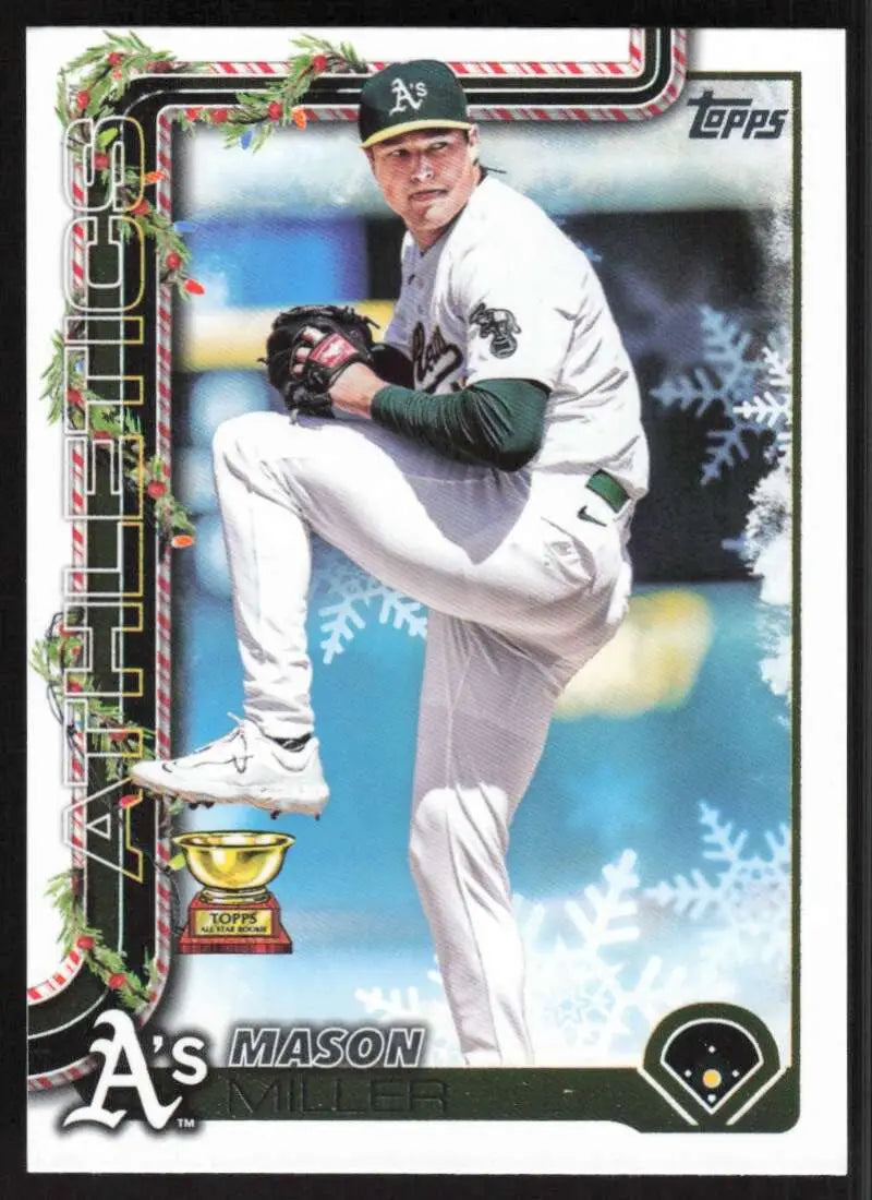 2025 Topps Holiday #H48 Mason Miller NM-MT Athletics Baseball Card - Baseball Card Single