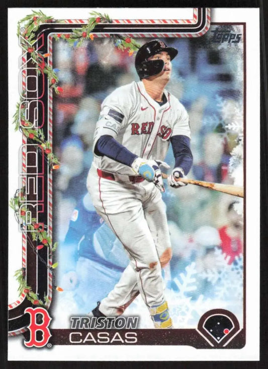 2025 Topps Holiday #H49 Triston Casas NM-MT Boston Red Sox Baseball Card - Baseball Card Single