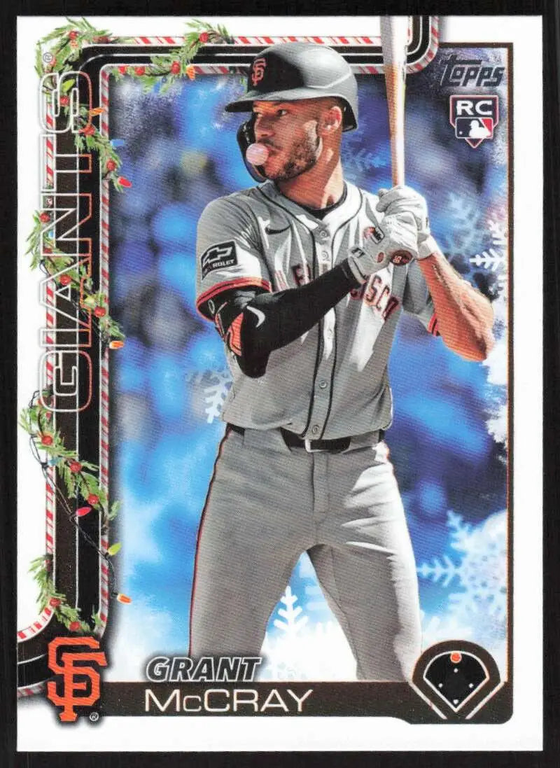 2025 Topps Holiday #H53 Grant McCray NM-MT RC Rookie San Francisco Giants Baseball Card - Baseball Card Single