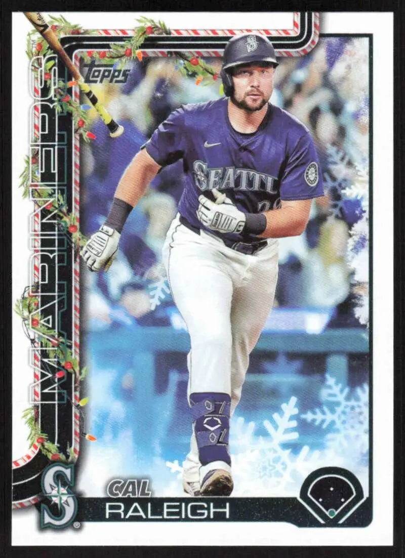 2025 Topps Holiday #H54 Cal Raleigh NM-MT Seattle Mariners Baseball Card - Baseball Card Single