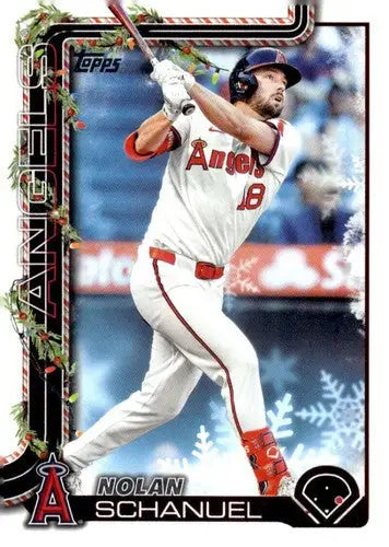 2025 Topps Holiday #H55 Nolan Schanuel NM-MT Angels ID:79866 - Baseball Card Single