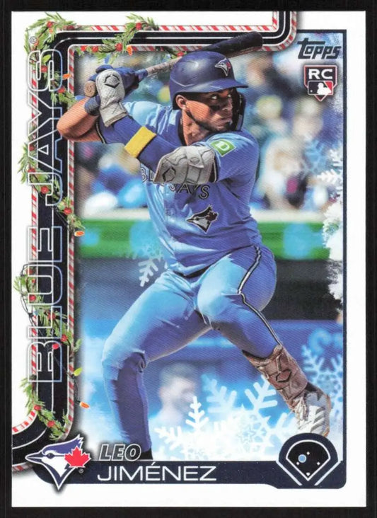 2025 Topps Holiday #H57 Leo Jimenez NM-MT RC Rookie Toronto Blue Jays Baseball Card - Baseball Card Single