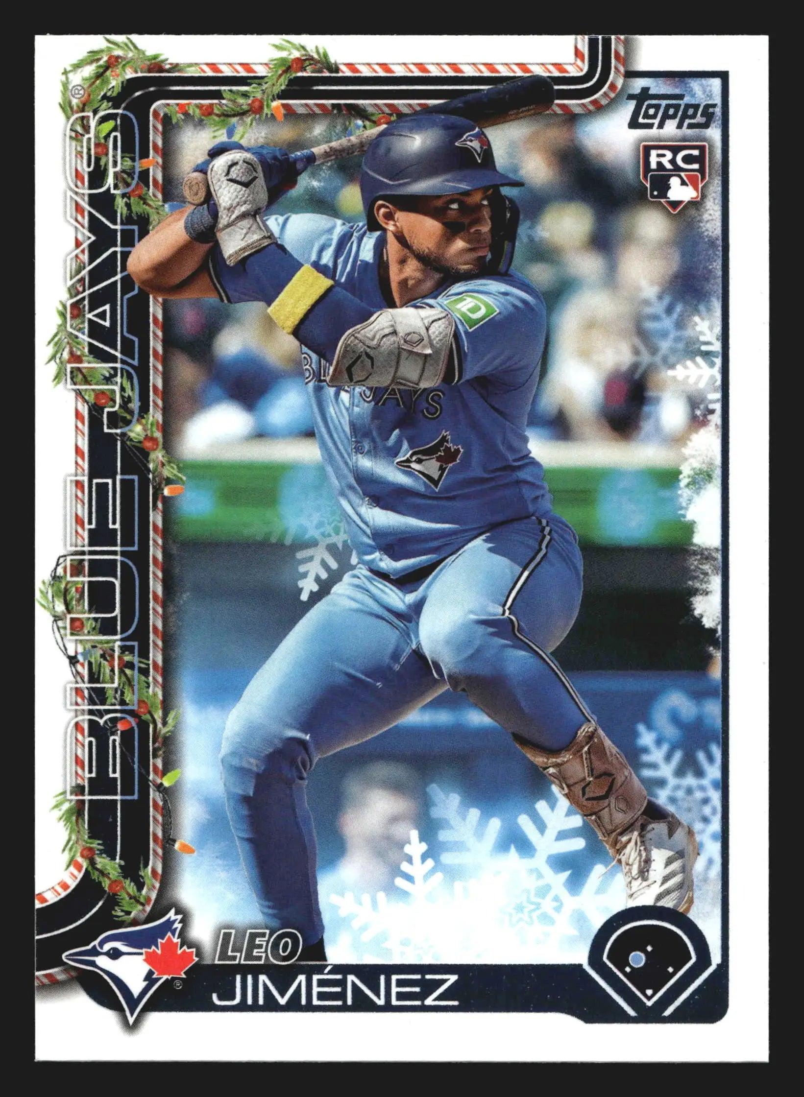 2025 Topps Holiday #H57 Leo Jimenez Toronto Blue Jays RC