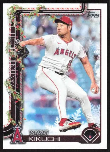 2025 Topps Holiday #H59 Yusei Kikuchi NM-MT Angels ID:80564 - Baseball Card Single