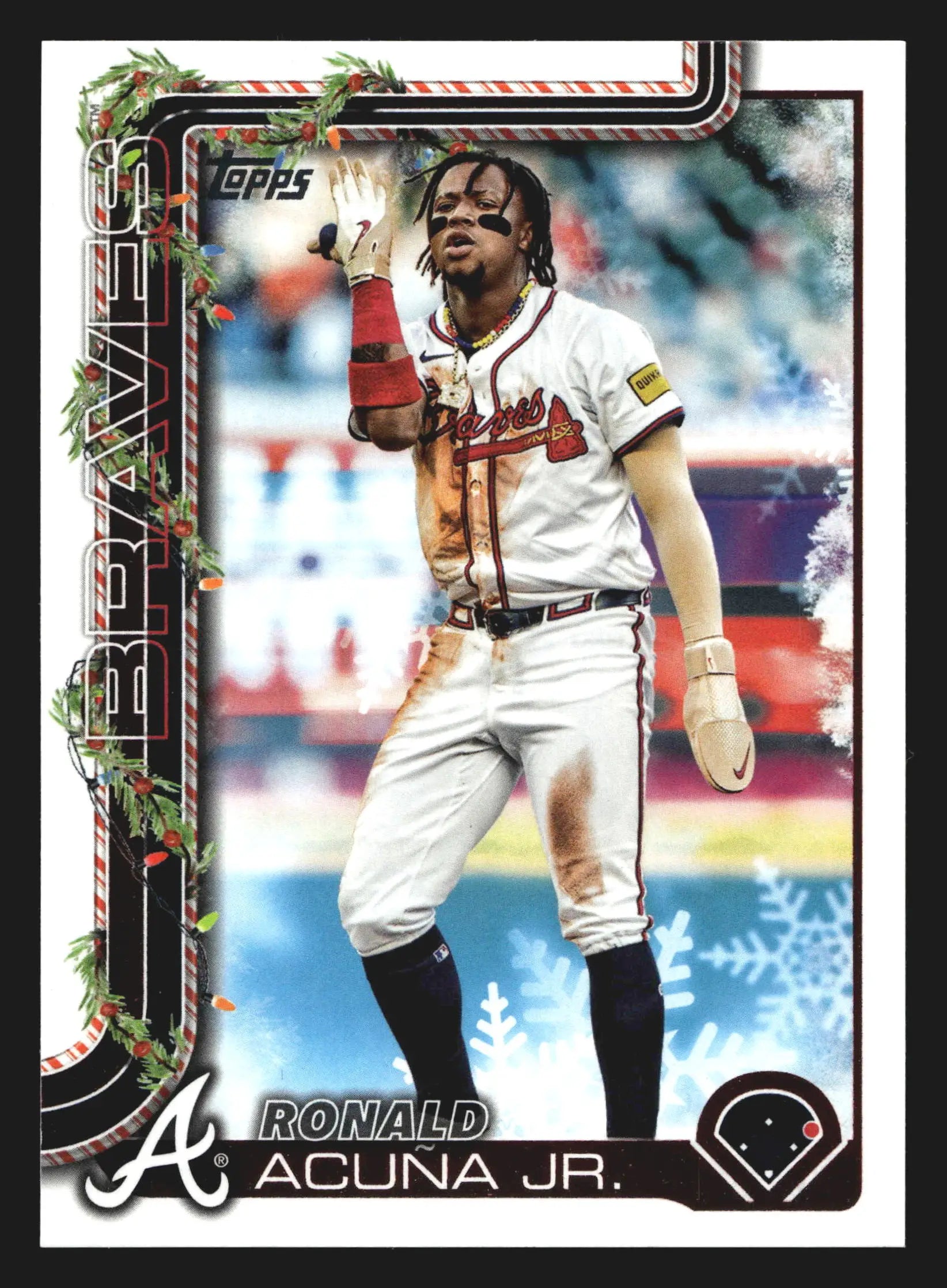 2025 Topps Holiday #H62 Ronald Acuna Jr Atlanta Braves Base Card