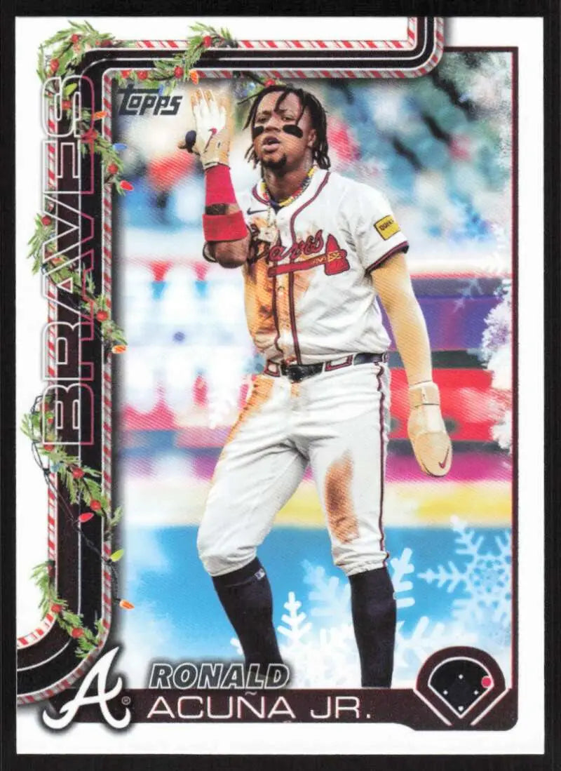 2025 Topps Holiday #H62 Ronald Acuna Jr. NM-MT Atlanta Braves Baseball Card - Baseball Card Single