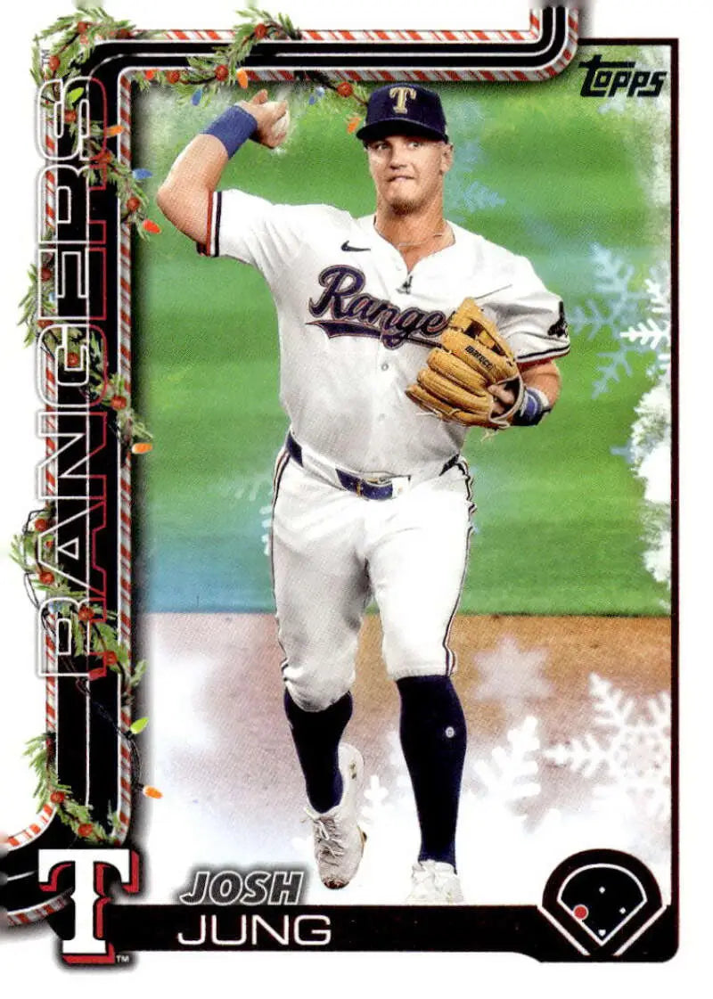 2025 Topps Holiday #H7 Josh Jung NM-MT Texas Rangers Baseball Card - Baseball Card Single
