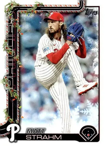 2025 Topps Holiday #H71 Matt Strahm NM-MT Phillies ID:79876 - Baseball Card Single