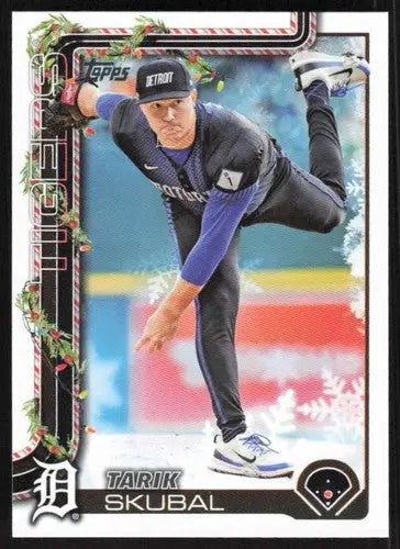 2025 Topps Holiday #H74 Tarik Skubal NM-MT Tigers ID:80570 - Baseball Card Single