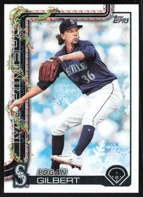 2025 Topps Holiday #H83 Logan Gilbert NM-MT Mariners ID:79885 - Baseball Card Single