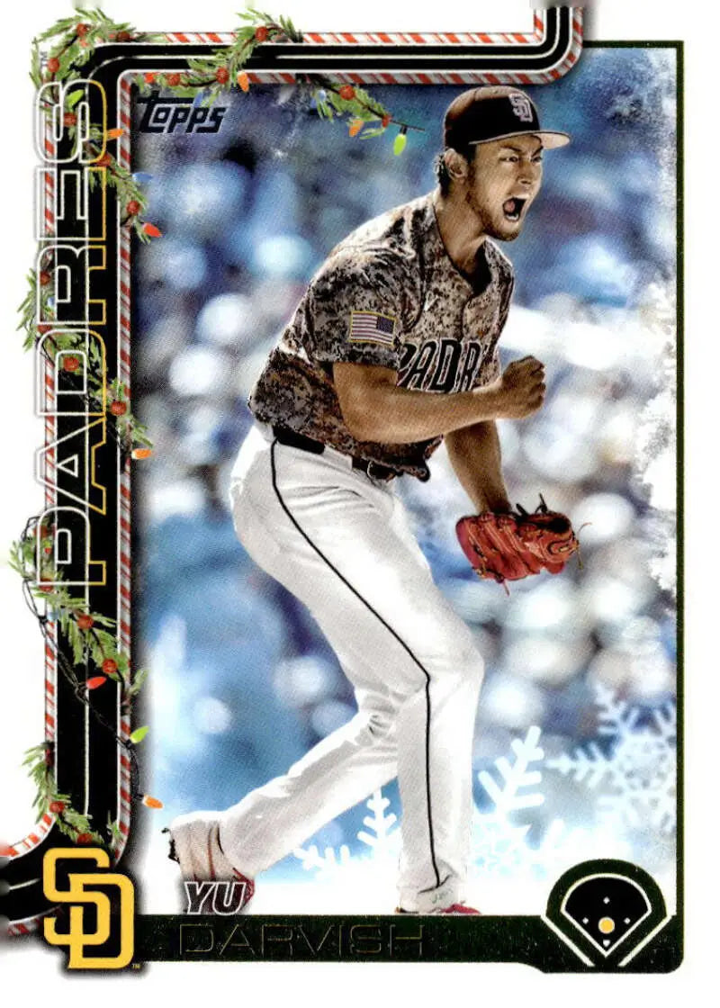 2025 Topps Holiday #H88 Yu Darvish NM-MT San Diego Padres Baseball Card - Baseball Card Single