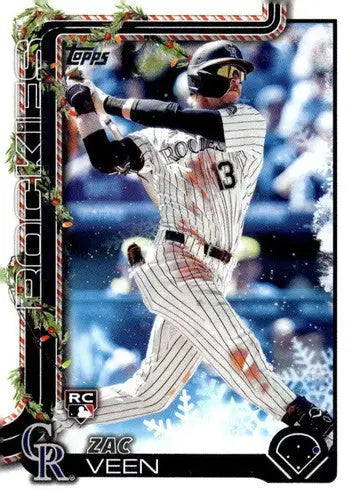 2025 Topps Holiday #H92 Zac Veen NM-MT RC Rookie Rockies ID:79893 - Baseball Card Single