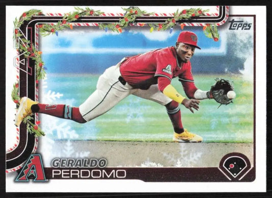 2025 Topps Holiday #H93 Geraldo Perdomo NM-MT Arizona Diamondbacks Baseball Card - Baseball Card Single