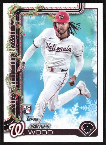 2025 Topps Holiday #H94 James Wood NM-MT RC Rookie Nationals ID:79894 - Baseball Card Single