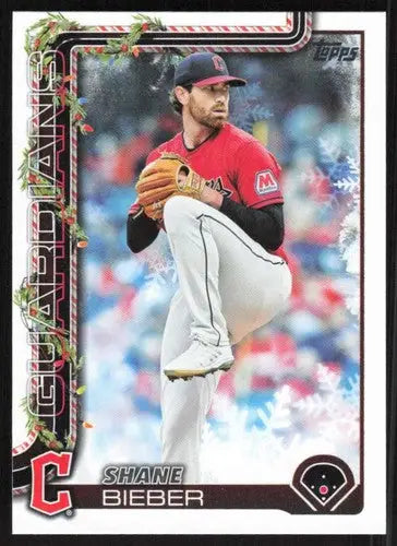 2025 Topps Holiday #H95 Shane Bieber NM-MT Guardians ID:79895 - Baseball Card Single