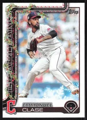 2025 Topps Holiday #H96 Emmanuel Clase NM-MT Guardians ID:79896 - Baseball Card Single