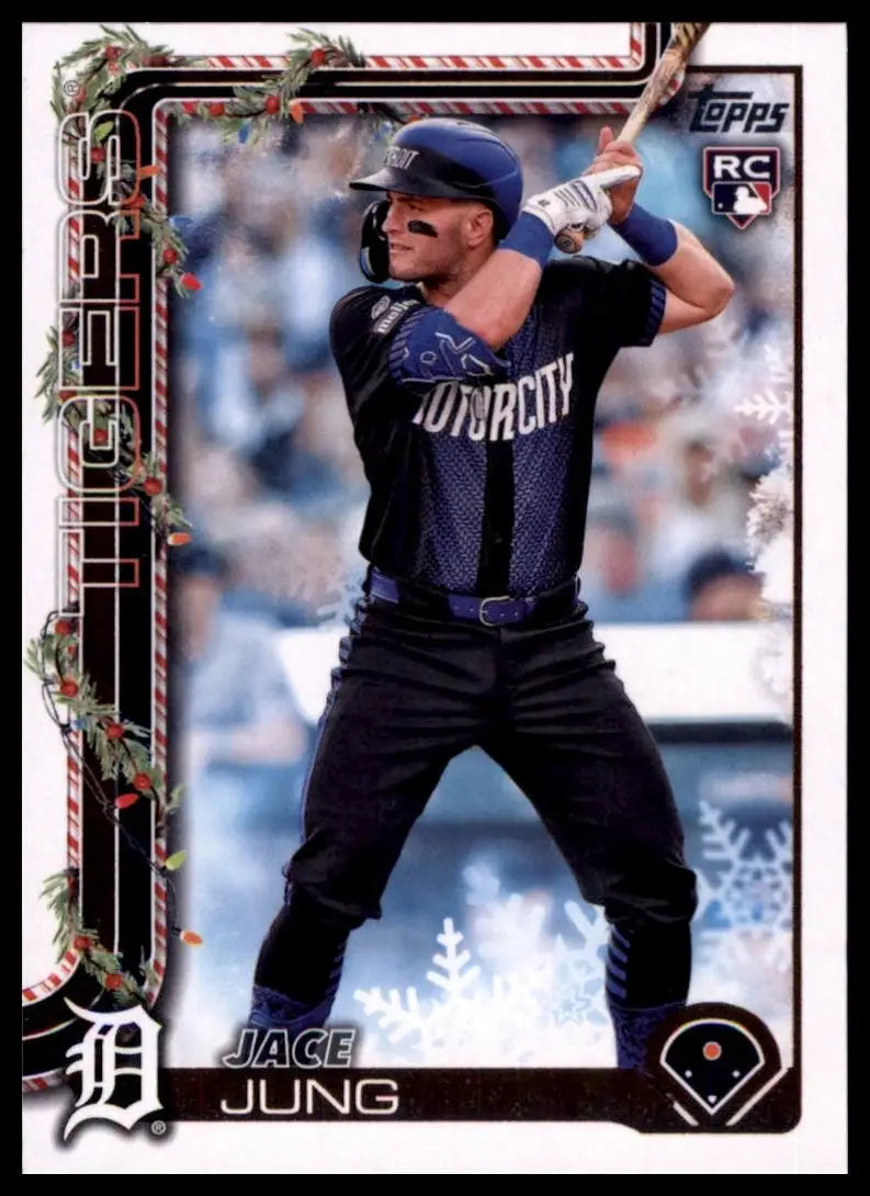 2025 Topps Holiday Jace Jung Rookie #H136 Detroit Tigers Baseball Card MLB Sport - Baseball Card Single