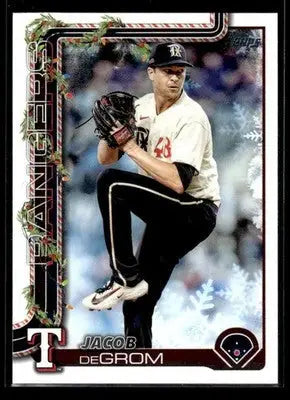 2025 Topps Holiday Jacob deGrom #H196 Texas Rangers - Baseball Card Single