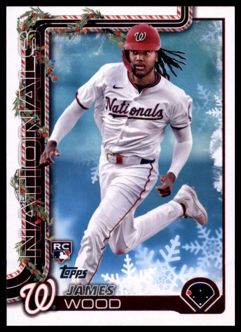 2025 Topps Holiday James Wood Rookie #H94 Washington Nationals Baseball Card MLB - Baseball Card Single
