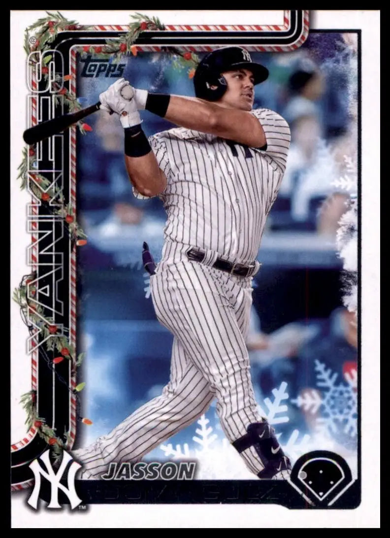 2025 Topps Holiday Jasson Dominguez #H10 New York Yankees Baseball Card MLB - Baseball Card Single