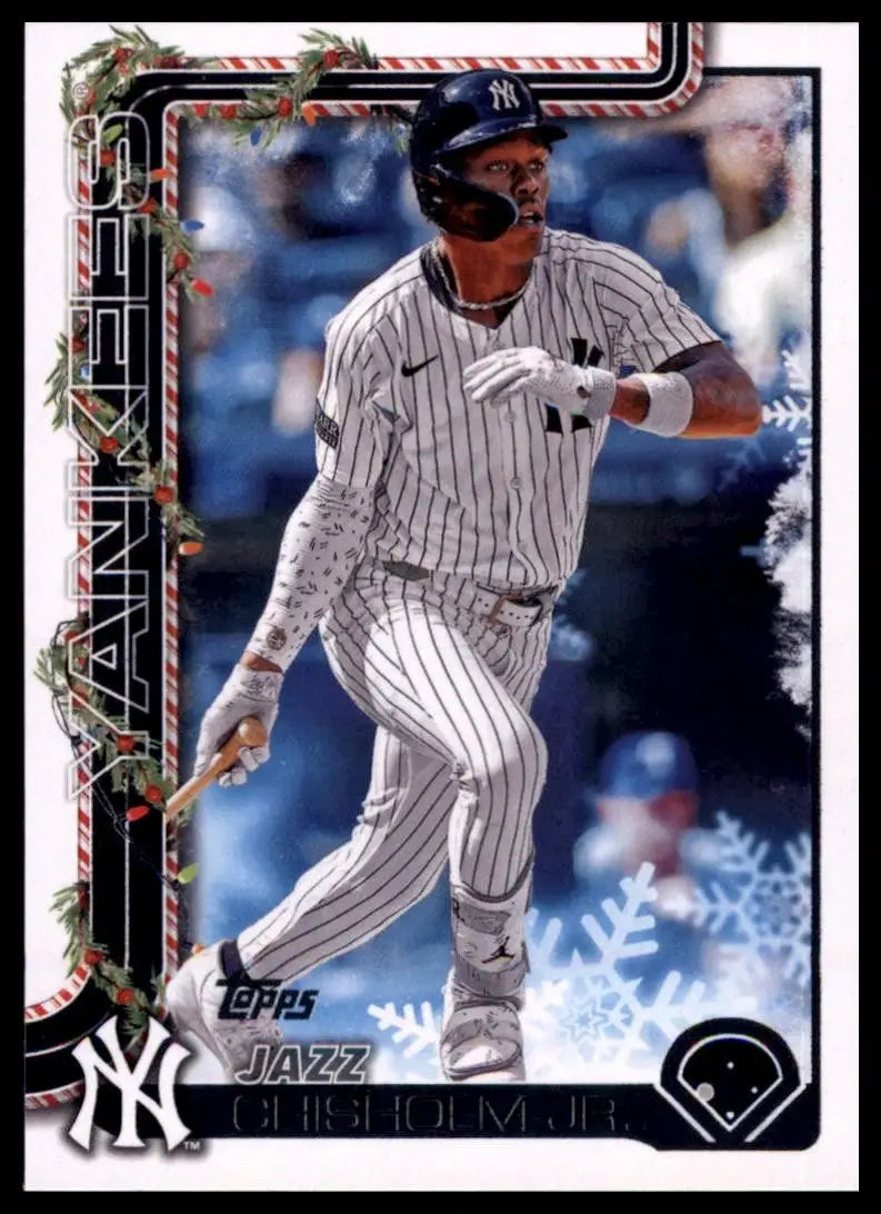 2025 Topps Holiday Jazz Chisholm Jr #H176 New York Yankees Baseball Card MLB - Baseball Card Single