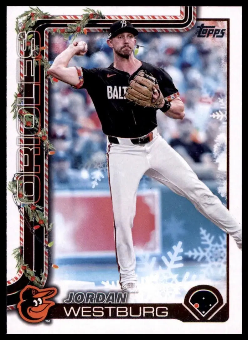 2025 Topps Holiday Jordan Westburg #H58 Baltimore Orioles Baseball Card MLB - Baseball Card Single
