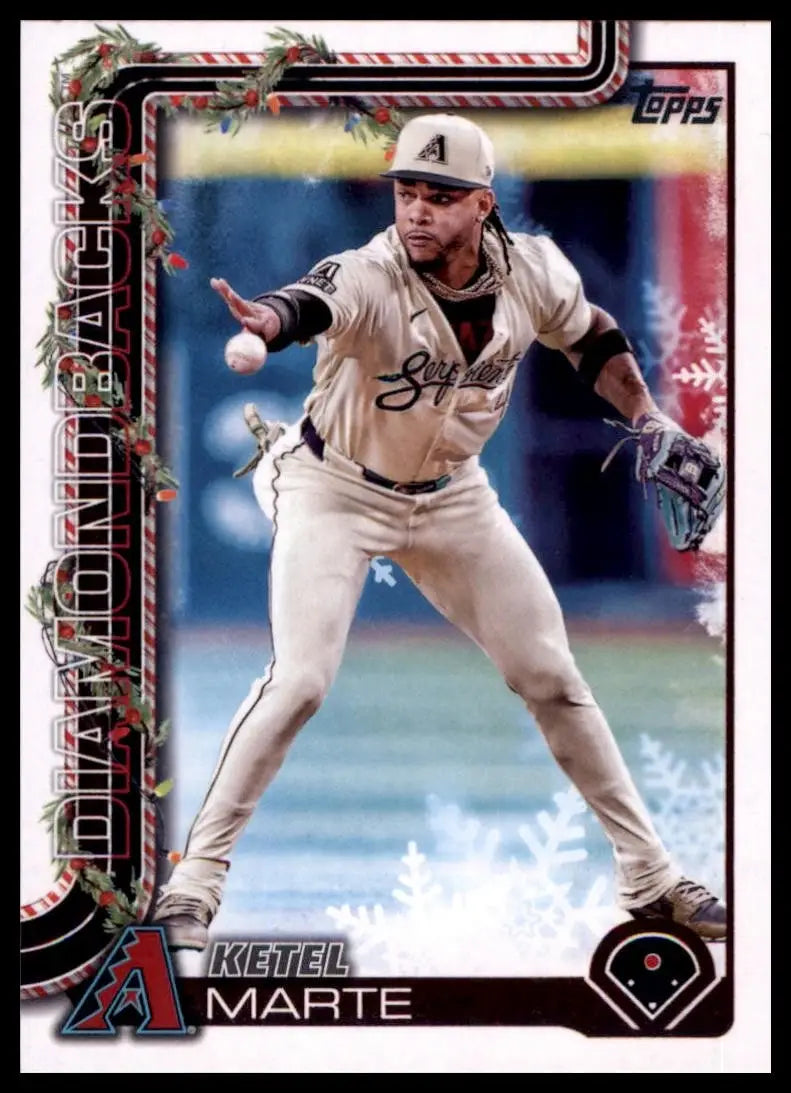 2025 Topps Holiday Ketel Marte #H43 Arizona Diamondbacks Baseball Card MLB Sport - Baseball Card Single