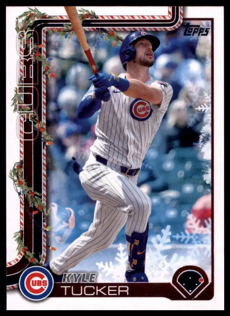 2025 Topps Holiday Kyle Tucker #H26 Chicago Cubs Baseball Card MLB Sports
