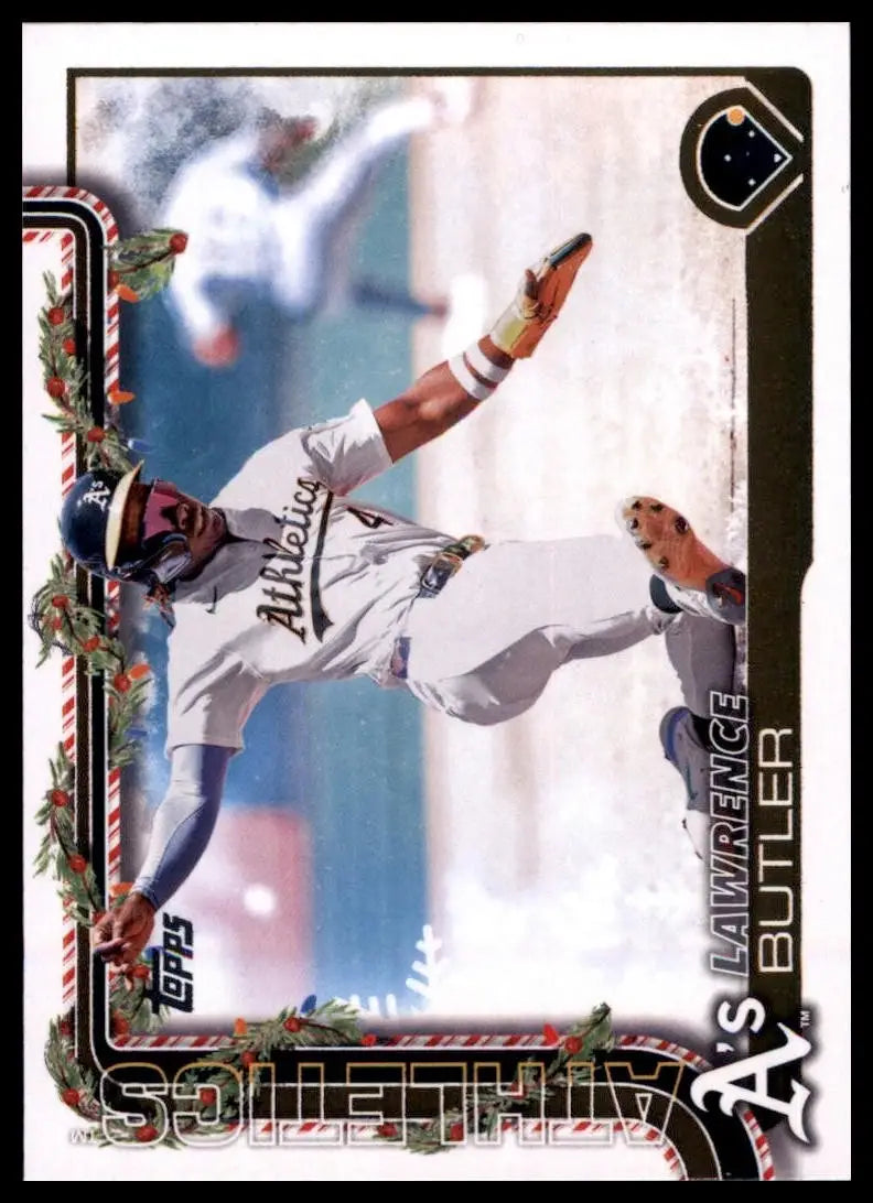2025 Topps Holiday Lawrence Butler #H80 Athletics Baseball Card MLB Sports - Baseball Card