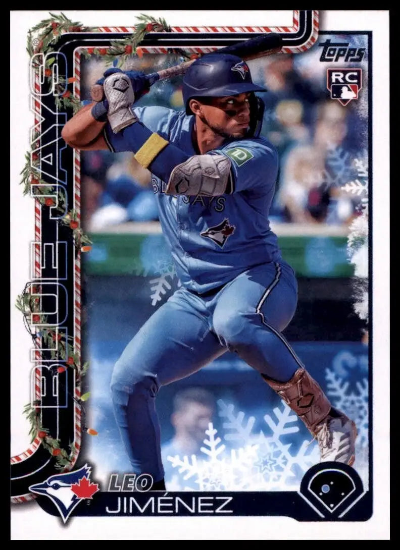 2025 Topps Holiday Leo Jimenez Rookie #H57 Toronto Blue Jays Baseball Card MLB