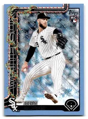 2025 Topps Holiday Light Blue and White Glitter Holiday #H106 Sean Burk ID:79804 - Baseball Card Single
