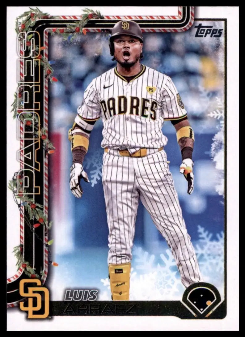 2025 Topps Holiday Luis Arraez #H151 San Diego Padres Baseball Card MLB Sports