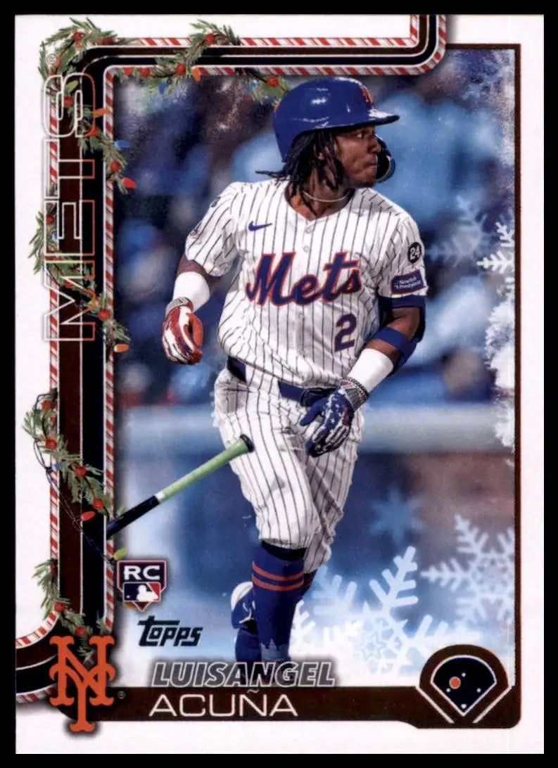 2025 Topps Holiday Luisangel Acuna Rookie #H113 New York Mets Baseball Card MLB - Baseball Card Single
