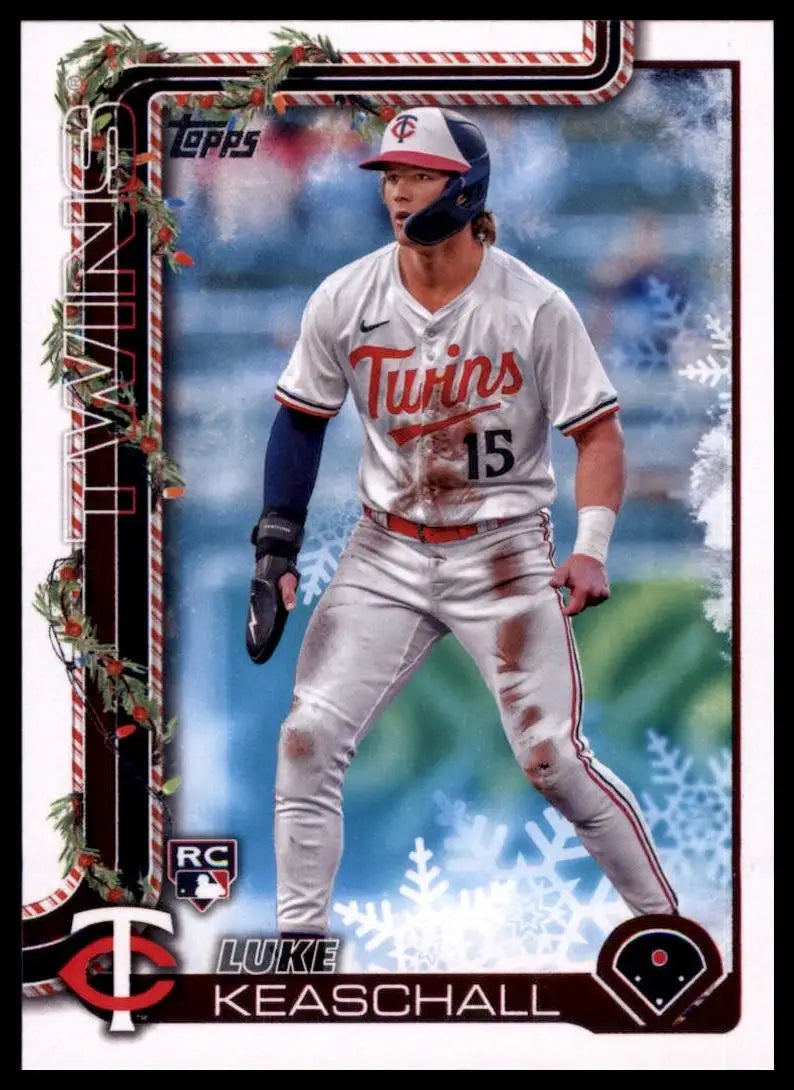2025 Topps Holiday Luke Keaschall Rookie #H189 Minnesota Twins Baseball Card MLB - Baseball Card Single