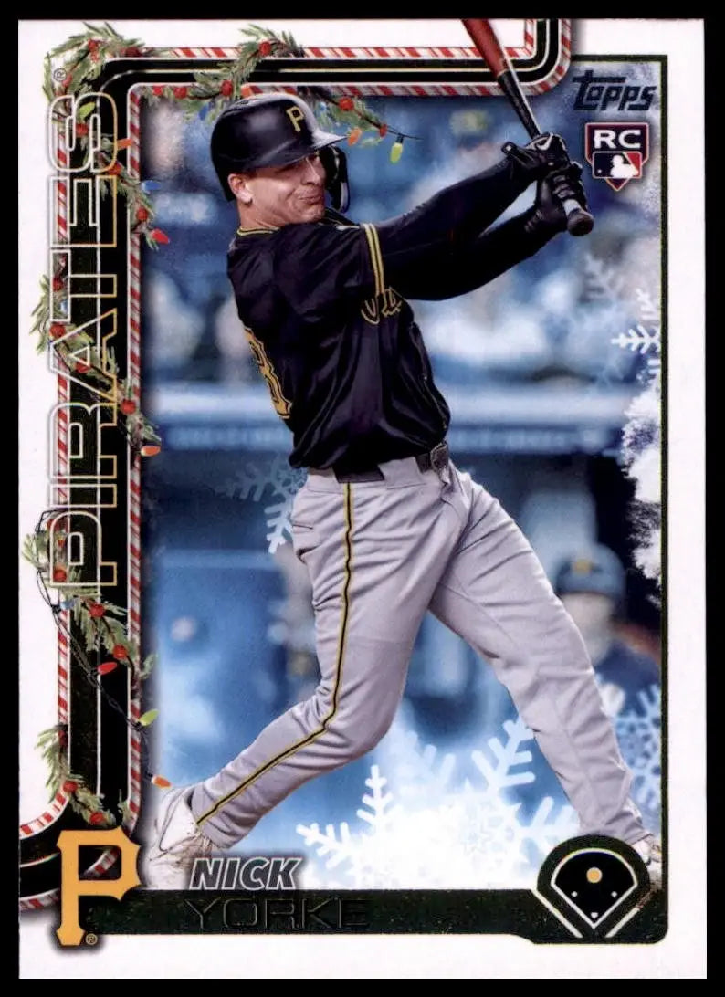 2025 Topps Holiday Nick Yorke Rookie #H115 Pittsburgh Pirates Baseball Card MLB - Baseball Card
