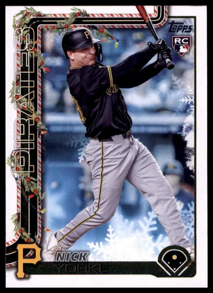 2025 Topps Holiday Nick Yorke Rookie #H115 Pittsburgh Pirates Baseball Card MLB - Baseball Card